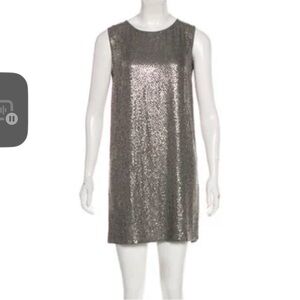Michael Kors Collection Metallic Silver Mini Dress